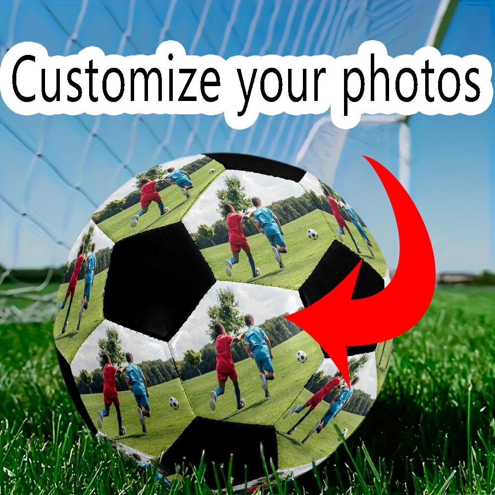 Soccer Players Action. Customizable photos Size 5 Soccer football Machine Sewn Indoor/Outdoor Universal Football Customize Exclusive Personalized Name