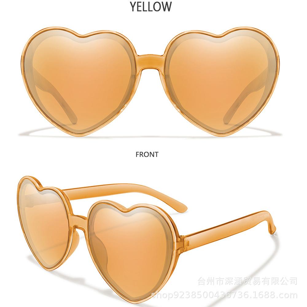 Солнцезащитные очки Love с цветным покрытием, цветные солнцезащитные очки Trend Party, декоративные солнцезащитные очки