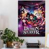 Japanese Anime Demon Slayer Cartoon Tapestry Hippie Flower Wall Carpets Dorm Decor Art Home Decor