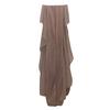 Women's Sexy Solid Color Short Sleeve Sling Sequin Long Full Dress With Cloak