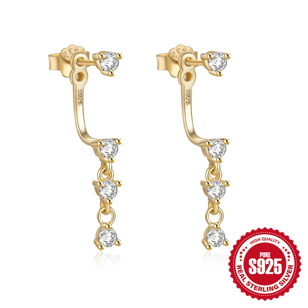 Серьги-пусеты из стерлингового серебра 925 пробы высокого класса, женские изысканные серьги в стиле Ins, легкая роскошь, нишевые серьги, темпераментные серьги, серьги