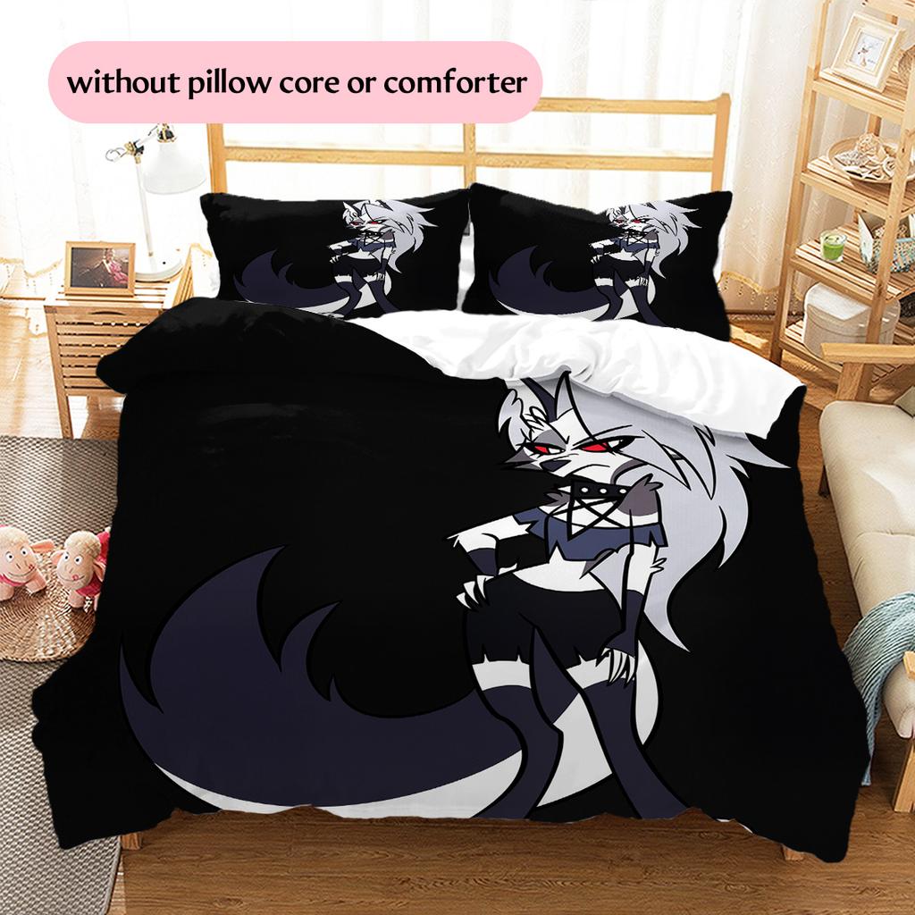 Loona  Pattern Bedding Quilt Set  Home Decoration  Gift (1 * duvet cover + 2 * pillowcase  without core)