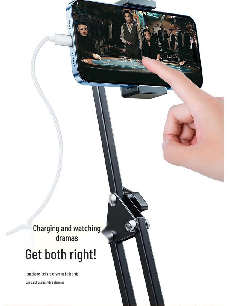 Регулируемый шарнирный держатель для телефона и планшета - Складной и с клипсой для использования у кровати или на столе