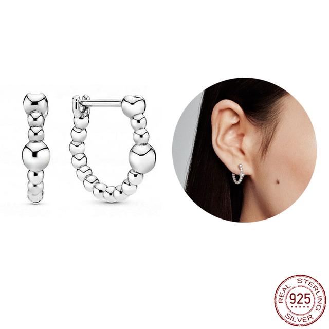 Серьги из стерлингового серебра 925 пробы, настоящее большое сердце, циркон, круглые серьги-кольца для женщин, модные серебряные серьги, ювелирные изделия, подарок