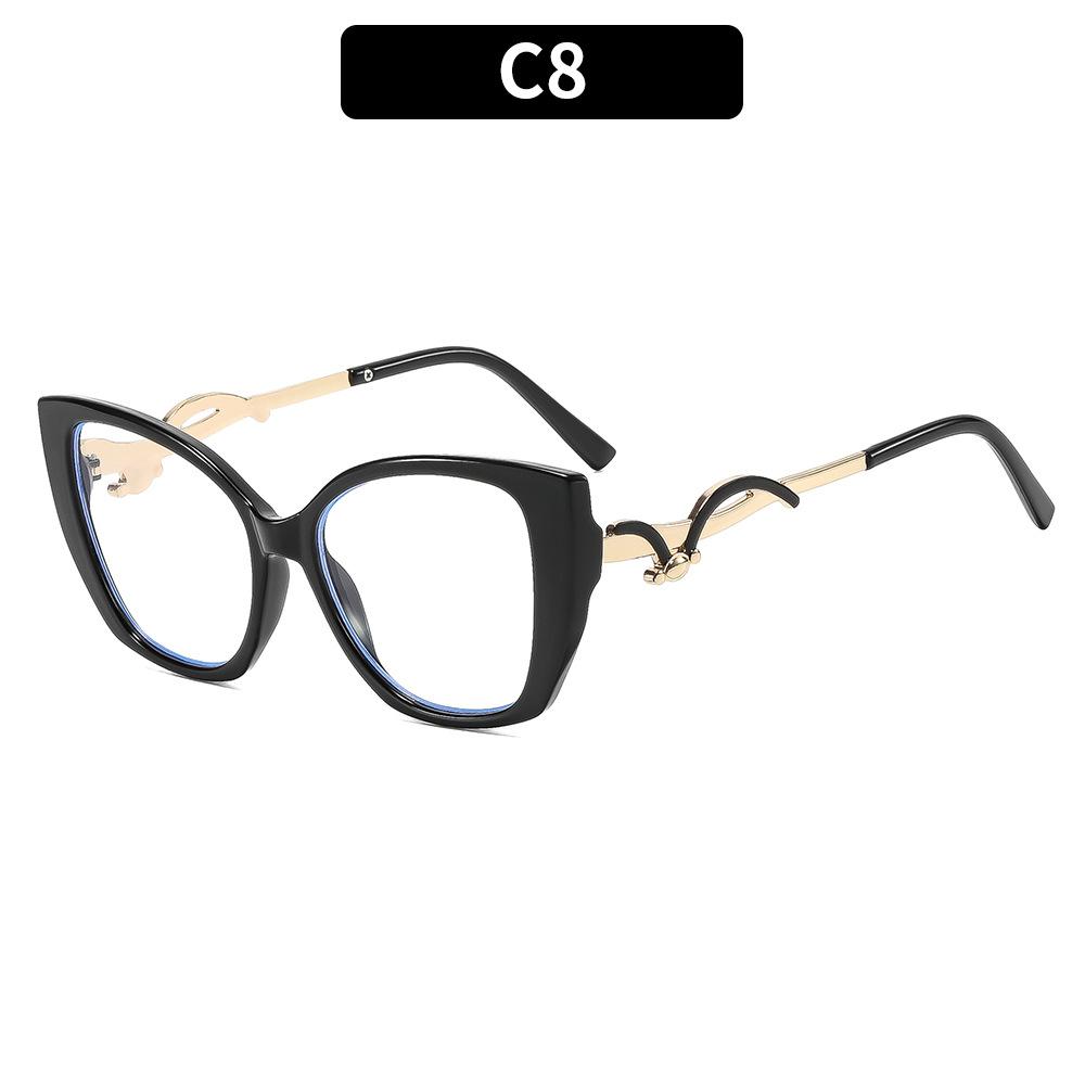 European and American fashion personality cat eye large frame sunglasses high sense casual trend versatile sunglasses Internet celebrity glasses