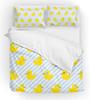 Cartoon Yellow Duck King Queen Duvet Cover Farm Lovely Animal Bedding Set Blue Bubble Quilt Cover Soft Polyester Comforter Cover