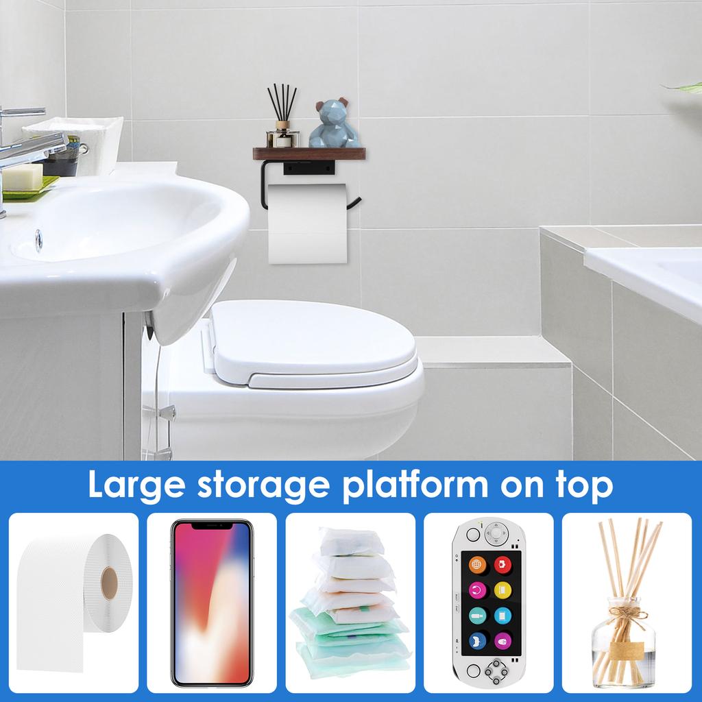 Self Adhesive Toilet Paper Holder Stainless Steel Wall Mounted Tissue Roll Hanger Towel Rack Dispenser for Bathroom Kitchen