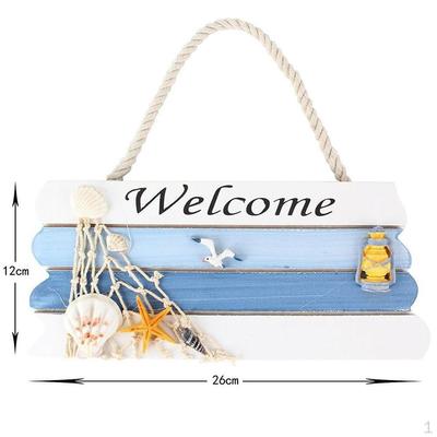 Деревянная табличка с подвесным декором Beach Welcome