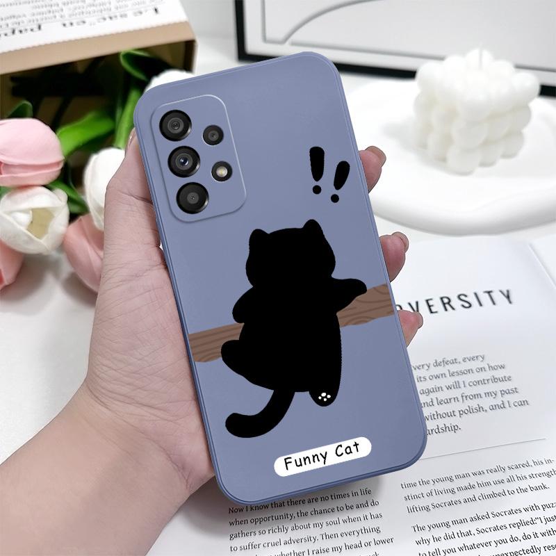 Tree Climbing Cat Case For Samsung Galaxy A73 A53 A33 A23 A13 A03 A72 A52 A52S A32 A22 A12 A02 A02S A71 A51 A31 A21S 4G 5G Cover