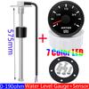 Waterproof 2"52mm Water Level Gauge 0-190ohm Water Level Sensor 100~575mm Custom 7 Color Water Tank Meter Indicator Car Boat