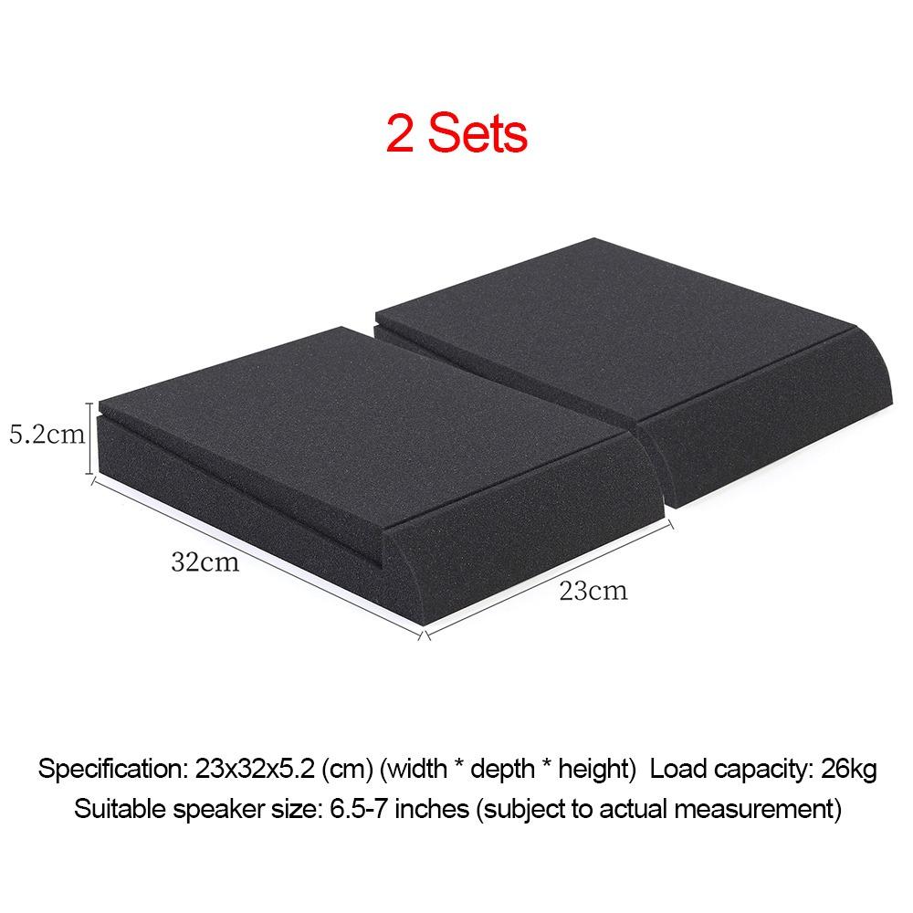 1/2Sets Shock Absorbing Speakers Isolation Pad Hardened Silent Sponge Pad Desktop Monitor Speaker