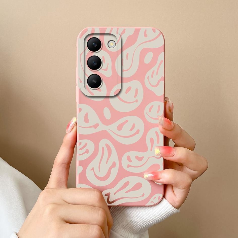 Для Vivo V40 Lite Pro V30e V30 SE Y200e T3 Y100 (ИДН) 4G 5G Shell Мягкий Силиконовый Модный Этикетка Чехол для Телефона Ударопрочный Высококачественный Роскошный Корпус Корпуса