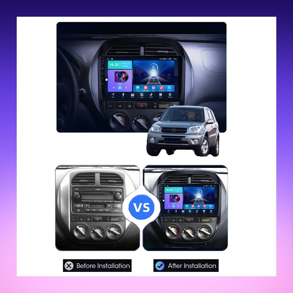 2 DIN Android Carplay автомобильное радио для Toyota RAV4 2003-2005 мультимедийный проигрыватель головное устройство стерео GPS навигация BT WIFI 2+32 ГБ