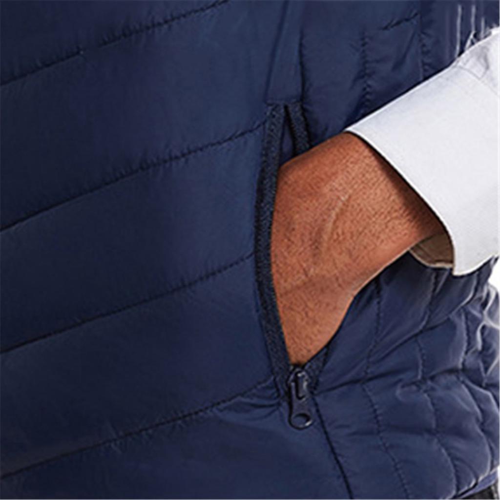 Мужской электрический жилет с подогревом, USB-зимняя теплая водонепроницаемая куртка-жилет