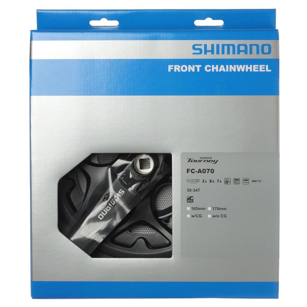 SHIMANO Система шатунов TOURNEY с защитой цепи 165 мм FC-A070