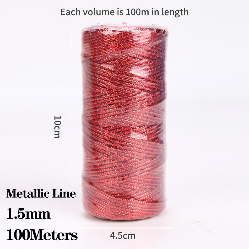 2 мм 100 м хлопковая веревка, шнур для макраме, свадебный DIY Вышивание, веревка для макраме, лента для изготовления ювелирных изделий, украшение из ниток ручной работы