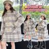 Girls' Wool Duffle Coat: 2025 Autumn/Winter Sequin Plaid Collection
