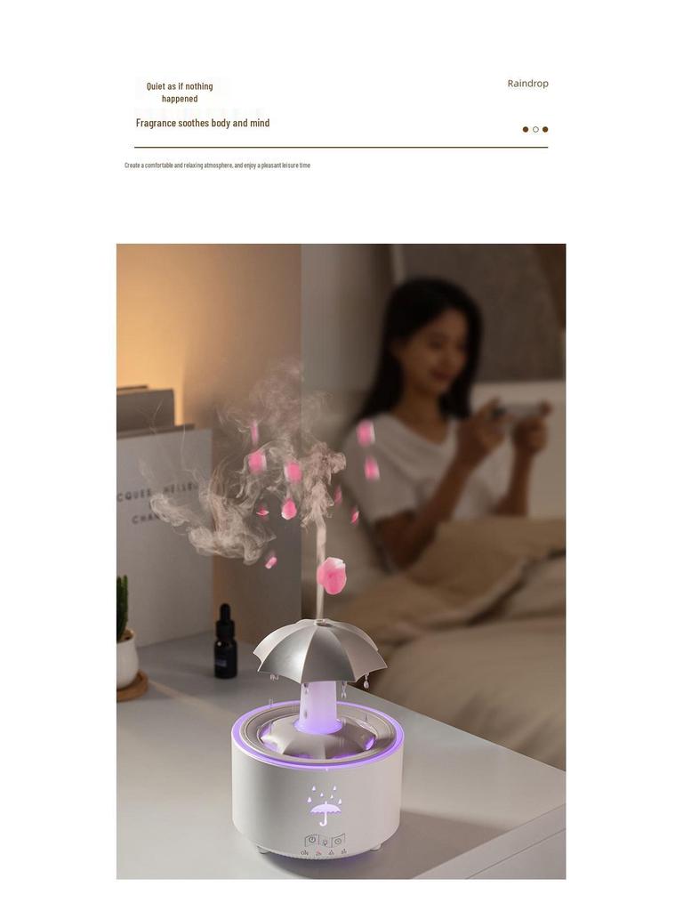 Remote Control Rotating Aroma Diffuser: Large Mist Humidifier with Colorful Light