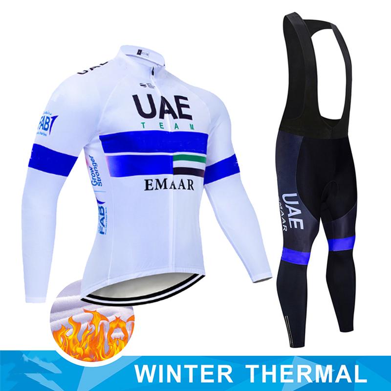2026 ОАЭ Зимний Термофлисовый Велосипедный Комплект Джерси Maillot Ropa Ciclismo Сохраняет Тепло MTB Велосипедная Одежда Велосипедная Одежда Велосипедный Комплект