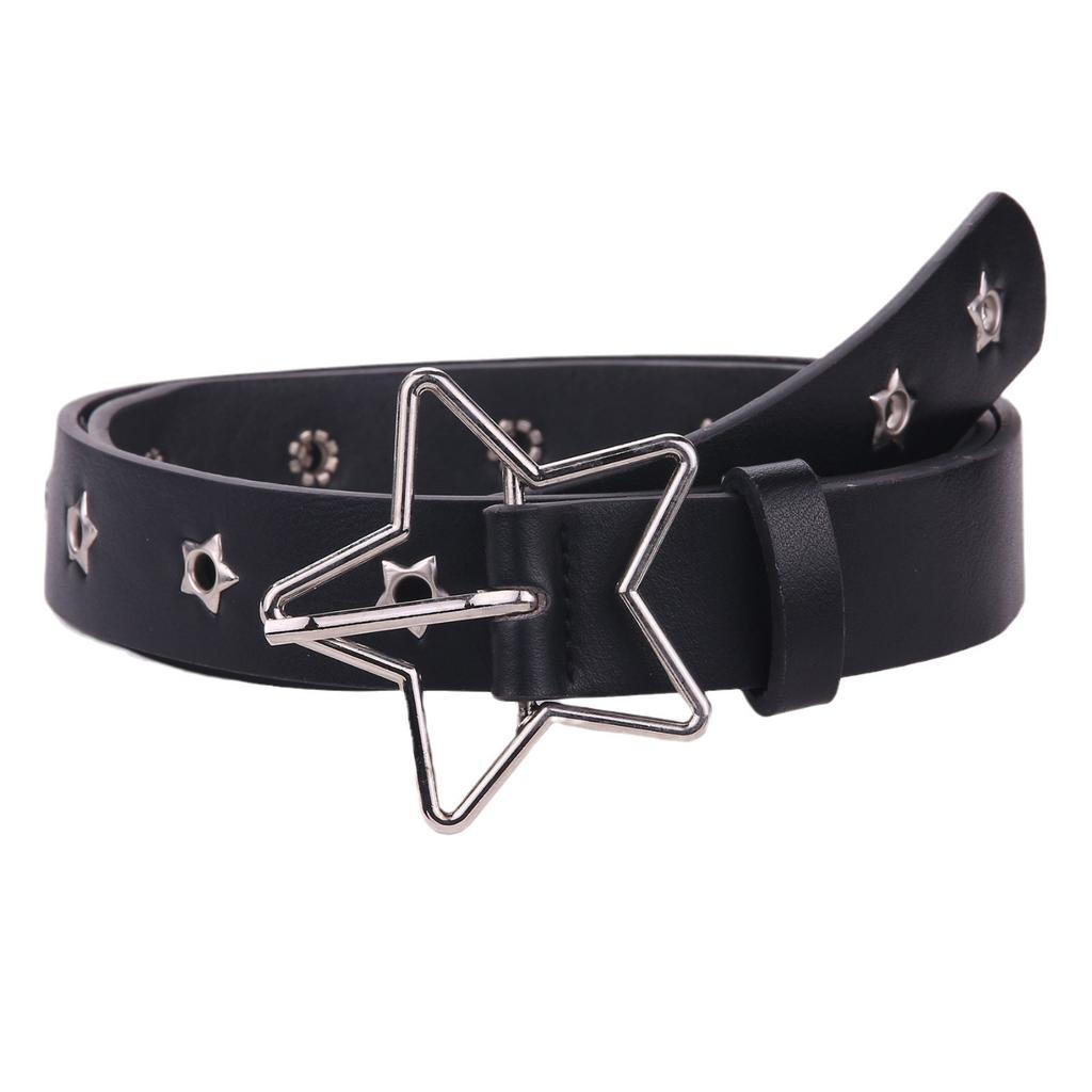 Dopamine Belt Women'S Pentagon Star Hollow Jeans With Dress Accessories Millennium Belt