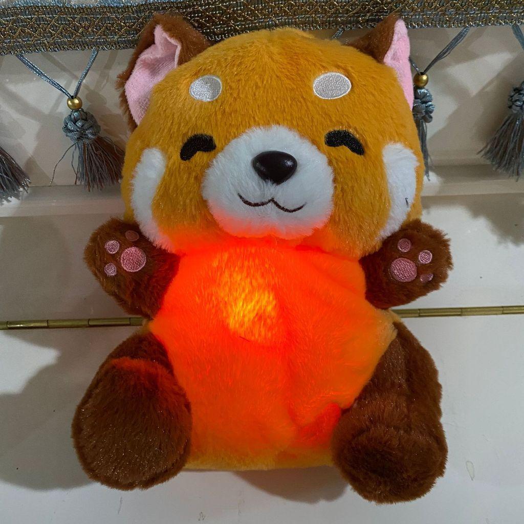 Animal Cute Raccoons Plush Doll With Emit Light And Sound Design For Gift Kids