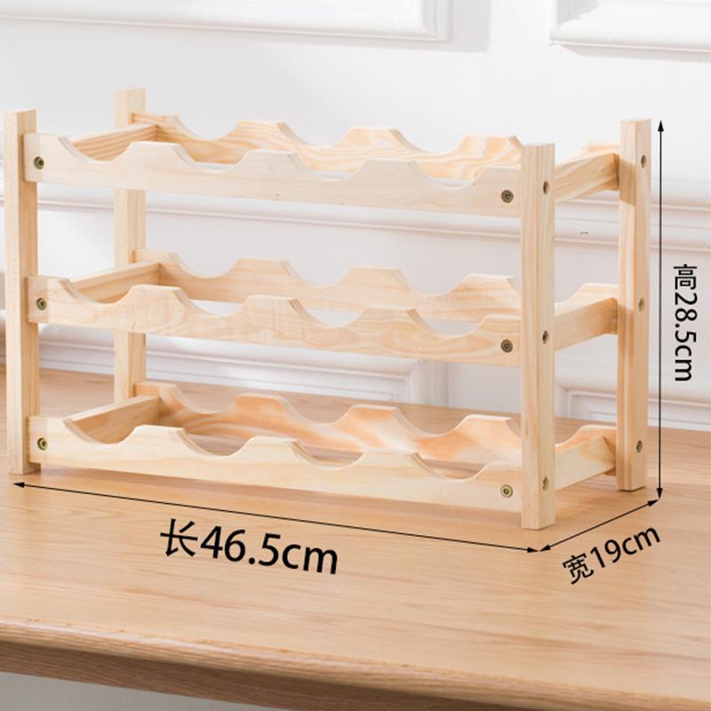 2/3 яруса деревянная винная стойка, собранная стойка-органайзер для кухонной кладовой на столешнице, полка для хранения вина, барные принадлежности