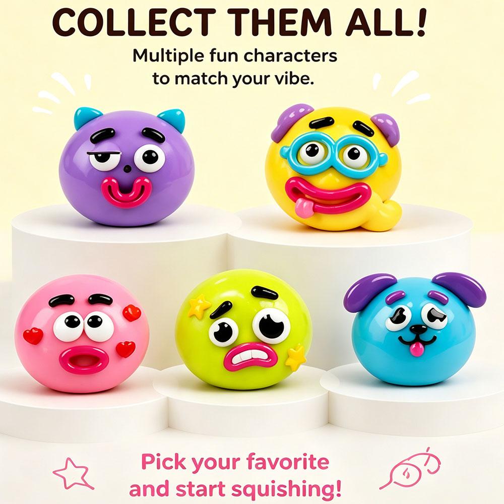 Новая игрушка Smushers с мордочкой животного, сквиши, мягкая, лепится, медленно возвращает форму, для сжимания, фиджет, сенсорная, антистресс, для взрослых, офисный настольный игрушка