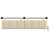 Hanging Headboard with LED Light Cream Fabric