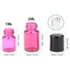 5Pcs ColoredRoller Bottles 1ml 2ml 3ml  Sample Test Roll Essential Oil Vials with Stainlesss Steel Ball