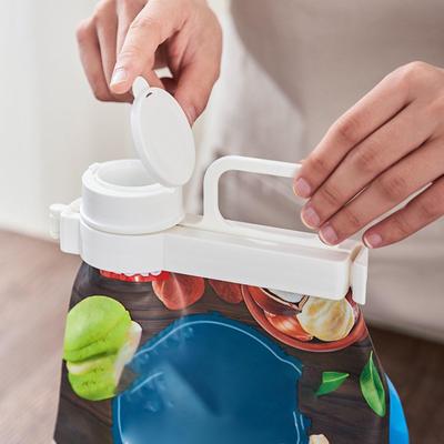 Зажим для запечатывания пищевых продуктов, сухое молоко с насадкой, многофункциональный многоразовый зажим для запечатывания, пакет для закусок