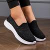 2025 Shoes Women's New Foreign Trade Women's Factory Large Size Cloth Shoes Breathable Fly-woven Shoes Soft-soled Casual Mother Shoes