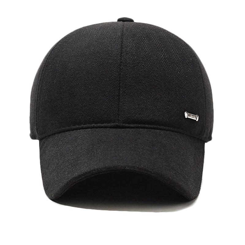 Зимняя бейсболка для защиты ушей, кепка для мужчин среднего и пожилого возраста, теплая хлопковая кепка для улицы