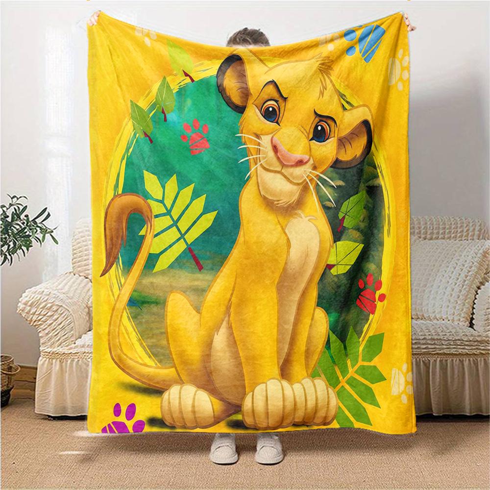 1Pc Lion Adventure Blanket For Couch Bed Plush Cozy Fuzzy Blanket Super Soft Warm Blankets For Fall And Winter 0918270