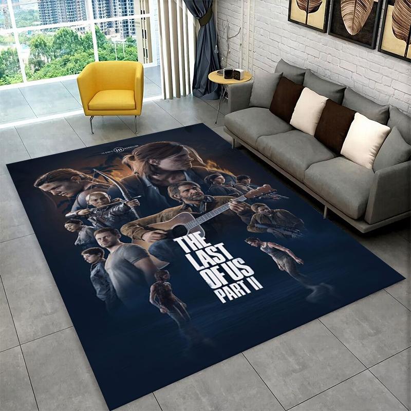 Horror Game TV The Last of Us Non-Slip Area Rug for Living Room,Bedroom,Playroom,Soft Carpet Floor Mat Home Decor Rug Kids Room