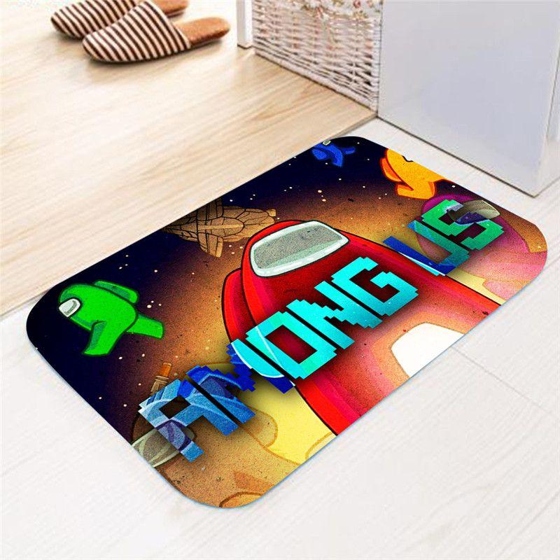 Among Game Us Flannel Mat Home Bath Bathroom Nonslip Carpet Rug Floor Decor