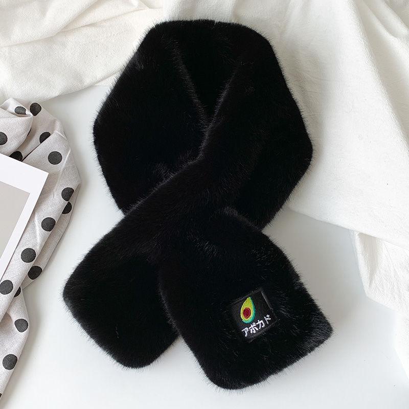 Маленький плюшевый шарф женский осенне-зимний, двусторонний плюшевый воротник в японском стиле ретро в диком стиле