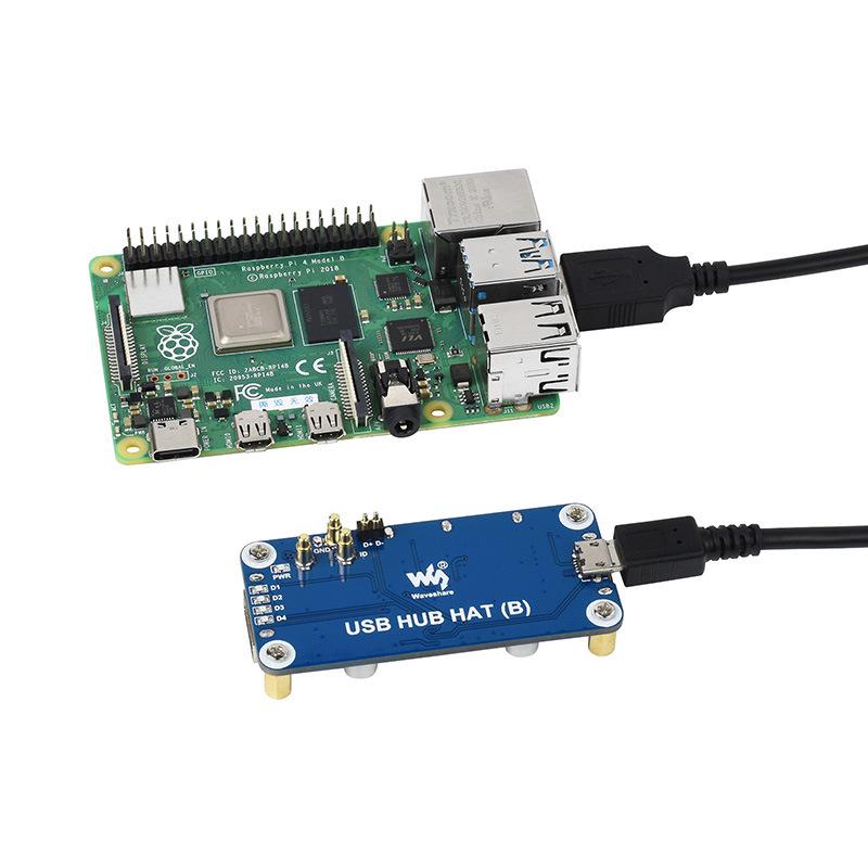 Raspberry Pi 4/Zero USB 2.0 4-Port Expansion Board with Pin Header Design