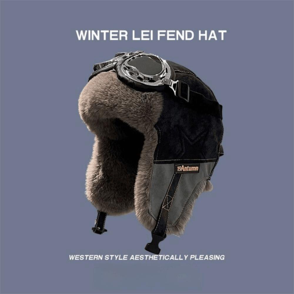 Зимний Сезон Русский Стиль Зимняя Шапка Утепленная Теплая На Подкладке Ретро Шапка-Ушанка Мягкий Верх Термо Ветрозащитная Зимняя Лыжная Шапка