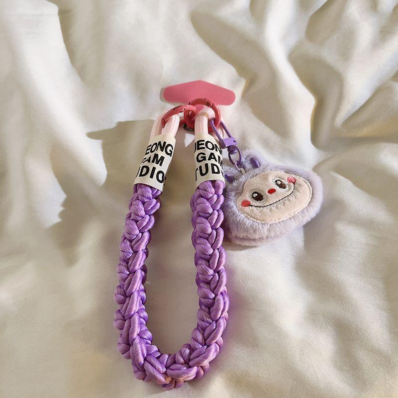 Розовый Тканевый Брелок для Мобильного Телефона Мужской и Женский Мультяшный DIY Подвеска для Ключей Рюкзак Защита от Падения