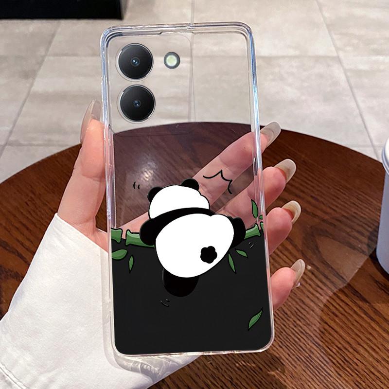 Гелевый чехол для Vivo Y36 V2247 V2248 4G Y27 5G Y77T Y27S Y100I Прозрачный силиконовый мягкий ТПУ задняя крышка Милый кот Кролик Чехол для телефона