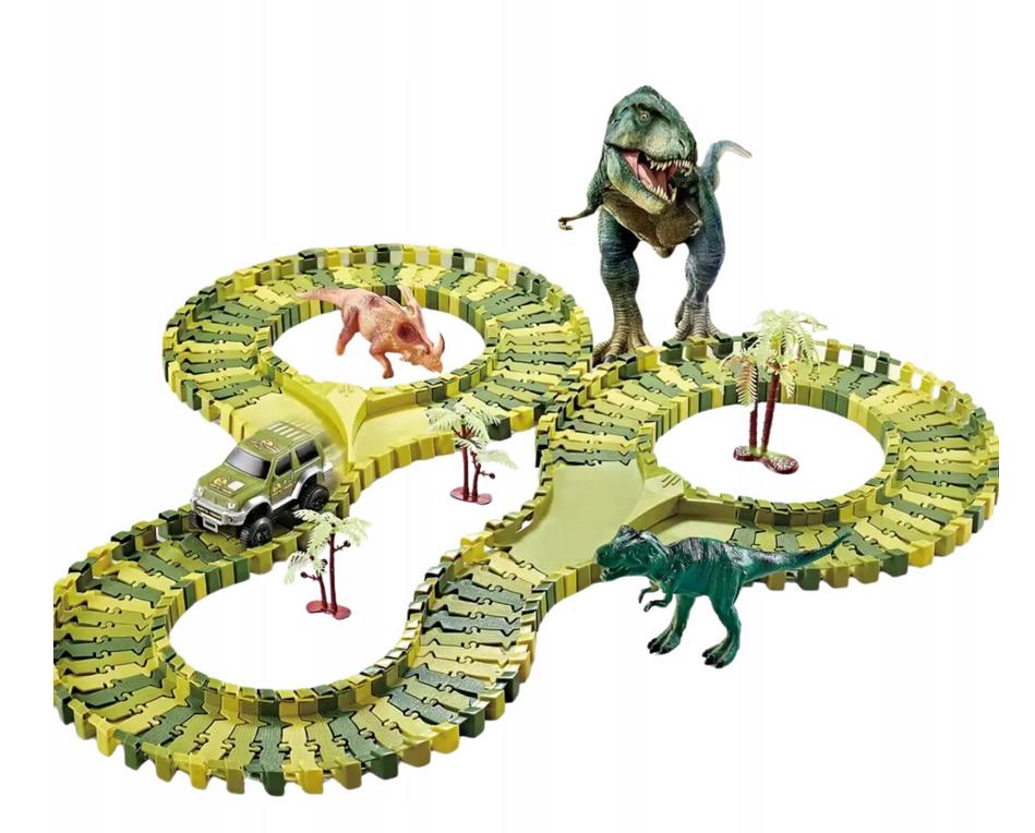 Dinosaur Racetrack Mega Park Construction Set 120 Pieces XL