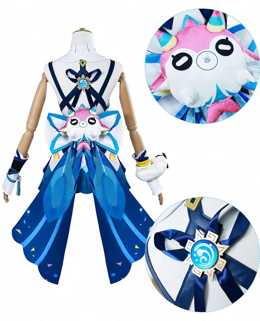 Genshin Impact Cosplay Muarani Cosplay Costume Muarani Muarani Genshin Impact Zabuzabu Wave Chaser [NOKIJP] (Muarani, XXL)