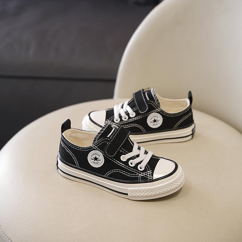 Children's shoes, boys' canvas shoes, new spring/autumn styles, girls' white sneakers, versatile casual shoes, medium and large sizes for older
