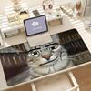 Funny Silly Cat Meme Large Mouse Pad Gaming Desk Mat Nonslip Rubber Base For Laptop Pc Desktop Decor
