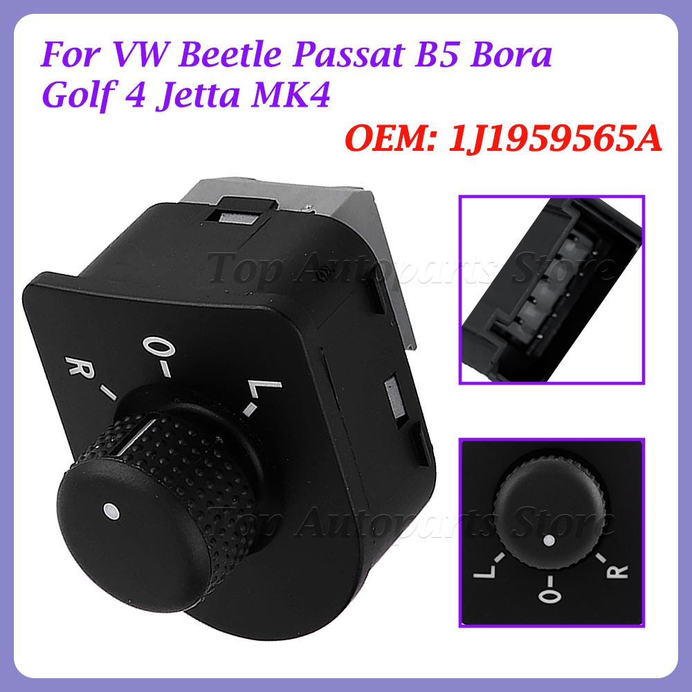 Car Side Mirror Knob Switch For VW Beetle Passat B5 Bora Golf 4 Jetta MK4 Rearview Adjustment Button Control Parts 1J1959565A