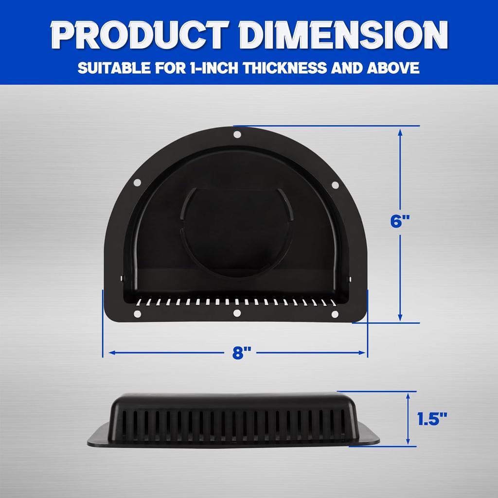 Lonffery RV Vent Covers For Trailer - Side Air Vents For ATV, Cycle, Truck, Cargo, Work Trailers