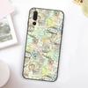 Passport Travel Stamps For Huawei Nova 11 10 9 SE Y70 Y60 Y90 Y61 Y91 Y73 Y72 12i 11i 8i P30 P40 Lite P60 Pro Case