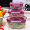 Transparent Microwave-Safe Fresh-Keeping Kitchen Box for Rice, Fruit & Lunch