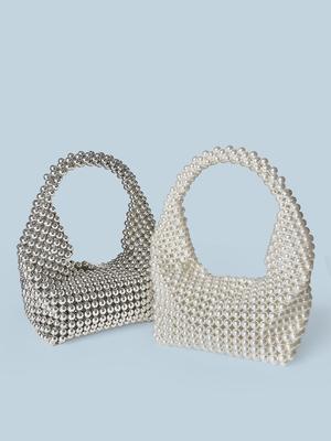 Клатч из бисера и жемчуга ручной работы (Бесцепной)