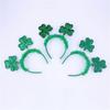 Irish Leprechaun Headband Party Costume Glitter Shamrock Party Karaoke Photo Props Party Blingbling Hair Hoop Nightclub